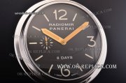 Panerai PAM346 Radiomir 8 Days Wall Clock Swiss Quartz Steel Case with Black Dial