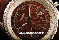 Breitling Bentley Automatic Movement Red Dial with Honeycomb Bezel and Brown Leather Strap