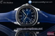 Patek Philippe Aquanaut Jumbo Miyota 9015 Automatic Steel Case with Stick Markers Blue Dial and Blue Rubber Strap - 1:1 Original (BP)