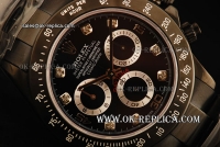 Rolex Daytona Chronograph Swiss Valjoux 7750 Automatic Movement Full PVD with Black Dial and Diamond Markers