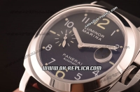 Panerai PAM 164 Luminor Marina 1:1 Original Swiss Valjoux 7750-MD Automatic Steel Case with Black Dial and Black Rubber Strap