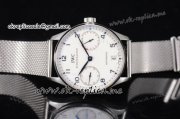 IWC Portuguese Automatic Clone IWC 52010 Automatic Steel Case with White Dial Arabic Numeral Markers and Steel Bracelet (YL)