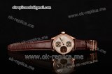 IWC Portuguese Tourbillon Hand-Wound Swiss Tourbillon Manual Winding Rose Gold Case with White Dial and Brown Leather Strap (FT)
