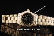 Tag Heuer Aquaracer Swiss Quartz Movement Full Steel with Black Dial and Diamond Markers - Lady Model