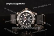 Rolex Submariner Asia Automatic PVD Case with Black Dial Dot Markers and Black Nylon Strap