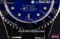 Rolex Submariner Clone Rolex 3135 Automatic Steel Case with Blue Dial Dot Markers and Stainless Steel Bracelet (BP)