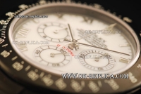Rolex Daytona Chronograph Swiss Valjoux 7750 Automatic Movement Full PVD with White Dial and Silver Roman Markers