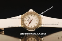 Hublot Big Bang Miyota Automatic Steel Case with White Dial and White Rubber Strap-Lady Model
