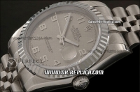 Rolex Datejust Swiss ETA 2836 Automatic Movement Steel Case with Grey Dial and Numeral Marker-SS Strap