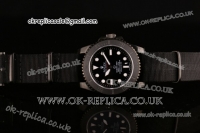 Rolex Pro-Hunter Military Submariner Super Clone Rolex 3130 Automatic PVD Case with Black Dial White Markers and Black Nylon Strap - 1:1 Best Edition (BP)