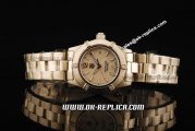 Tag Heuer Aquaracer Swiss Quartz Movement Full Steel with Beige Dial and Stick Markers - Lady Model