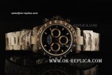 Rolex Daytona Chronograph Swiss Valjoux 7750 Automatic Movement Full PVD with Black Dial and White Stick Markers