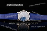 Cartier Ronde Solo Swiss ETA 2836 Automatic Steel Case with Blue Dial Roman Markers and Blue Leather Strap