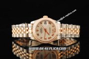 Rolex Datejust Oyster Perpetual Automatic Movement ETA Coating Case with Diamond Bezel and Silver Dial