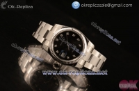 Rolex Datejust Clone Rolex 3135 Automatic Steel Case Brown Dial Stainless Steel Bracelet Diamonds Markers - 1:1 Original (MARK F)