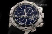 Tag Heuer Aquaracer Chronograph Day Date Swiss ETA 7750 Automatic Movement Steel Case with Black Dial