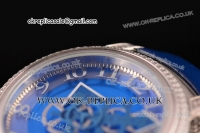 Ulysse Nardin Freak (EF) Asia Automatic Steel Case with Blue Dial Diamond Bezel and Blue Leather Strap