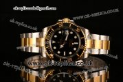 Rolex Submariner Asia 2813 Automatic Two Tone Case with Black Dial White Markers and Two Tone Strap