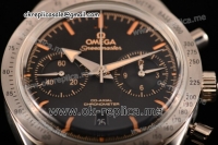 Omega Speedmaster'57 Co-Axial Chronograph Clone Omega 9300 Automatic Full Steel with Black Dial and Orange Markers (EF)