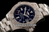 Breitling Avenger Seawolf Swiss ETA 2824 Automatic Movement Silver Case with Black Dial-White Number Markers and SS Strap