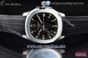 Patek Philippe Aquanaut Jumbo Swiss ETA 2824 Automatic Steel Case with Black Dial Arabic Numeral Markers and Black Rubber Strap (BP)