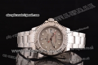 Rolex Yacht-Master Super Clone 3135 Automatic Stainless Steel Case with Cream Dial and Stainless Steel Strap