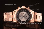 TAG Heuer Mikrograph Automatic Full Rose Gold with Silver/Black Dial - White Arabic Numerals