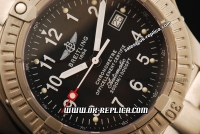 Breitling Avenger SeaWolf Swiss ETA 2836 Automatic Movement Titanium Case with Black Dial and White Numeral Markers