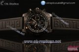 Breitling Chronomat B01 44 Blacksteel Chrono Swiss Valjoux 7750 Automatic PVD Case Black Dial Black Rubber Strap Stick Markers