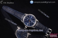 IWC Ingenieur Vintage Swiss ETA 2824 Automatic Steel Case with Blue Dial Stick Markers and Blue Leather Strap