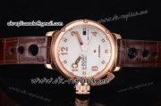 U-Boat Chimera Skeleton Asia ST25 Automatic Rose Gold Case with Arabic Numeral Markers White Dial and Brown Leather Strap