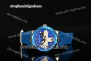 Ulysse Nardin El Toro/Black Toro Asia Automatic Steel Case with Blue Dial Stick Markers and Blue Rubber Strap