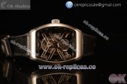 Franck Muller Vanguard Miyota Automatic Copy Tourbillon Rose Gold Case With Skeleton Dial Leather/Rubber Strap