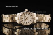 Rolex Lady Oyster Perpetual Swiss ETA 2671 Automatic Movemen Full Steel with White Dial and Black Roman Markers