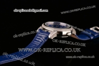 Ulysse Nardin Freak (EF) Asia Automatic Steel Case with Blue Dial Diamond Bezel and Blue Leather Strap