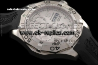 Tag Heuer Aquaracer Chronograph Day Date Swiss ETA 7750 Automatic Movement Steel Case with White Dial