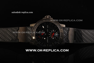 Ulysse Nardin Power Reserve Automatic Movement PVD Case/Bezel with Black Dial and Black Rubber Strap