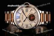 Cartier Ballon Bleu De Tourbillon Asia Automatic Steel Case with White Dial Roman Numeral Markers and Two Tone Bracelet