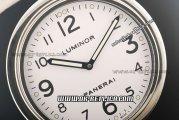 Panerai Luminor Base Logo Wall Clock Swiss Quartz Movement Steel Case with White Dial and Black Numeral Markers