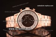 TAG Heuer Mikrograph Chrono Quartz Full Rose Gold with Black/White Dial - 7750 Coating