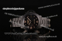 Panerai PAM00438 Luminor 1950 3 Days GMT P.9001 Automatic PVD Case with Black Dial and Numeral Markers - 1:1 Original (ZF)